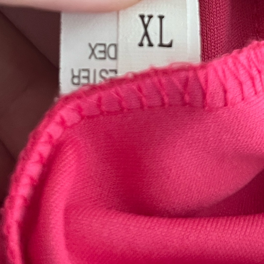 DEX Fuchsia Tiered Ruffle Sleeve Sweatshirt Style Blouse XL NWOT - Picture 6 of 7